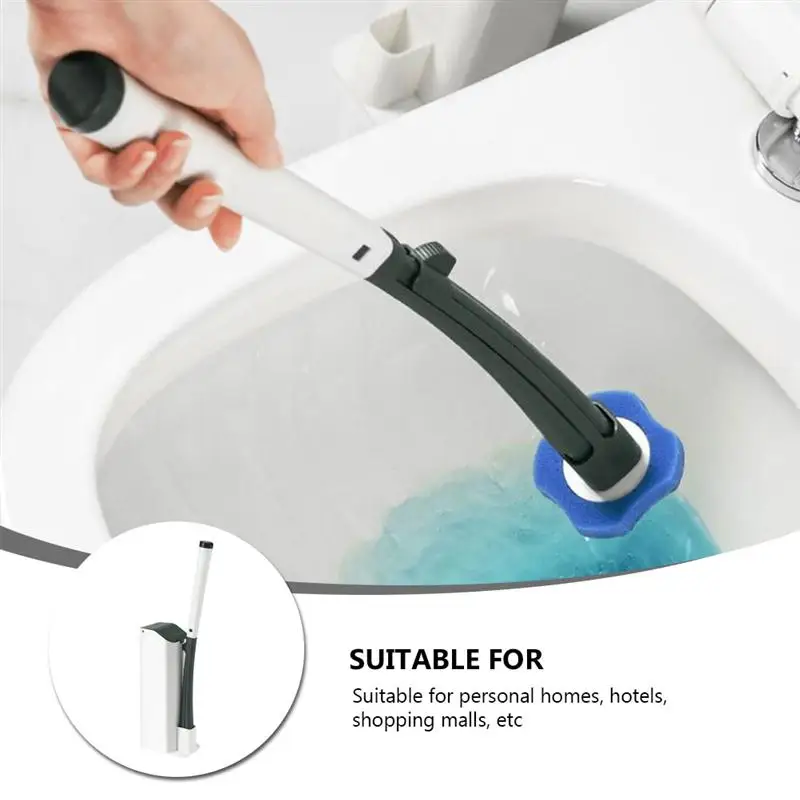 

1 Set Disposable Toilet Brush Set No Punching Wall-mounted Toilet Brush Kit