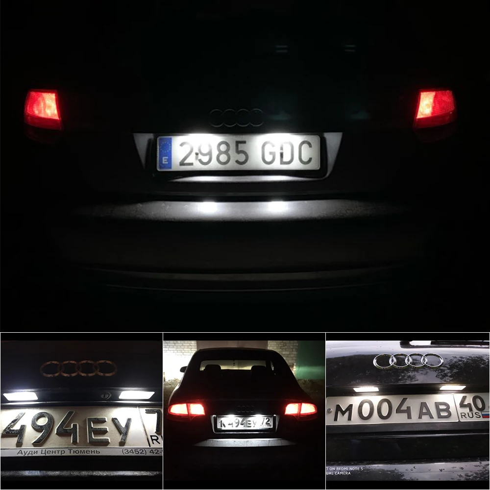 OXILAM Автомобильные светодиодные лампы для номерного знака Audi A3 S3 A4 S4 B6 B7 A6 C6 S6 A8 S8 RS4