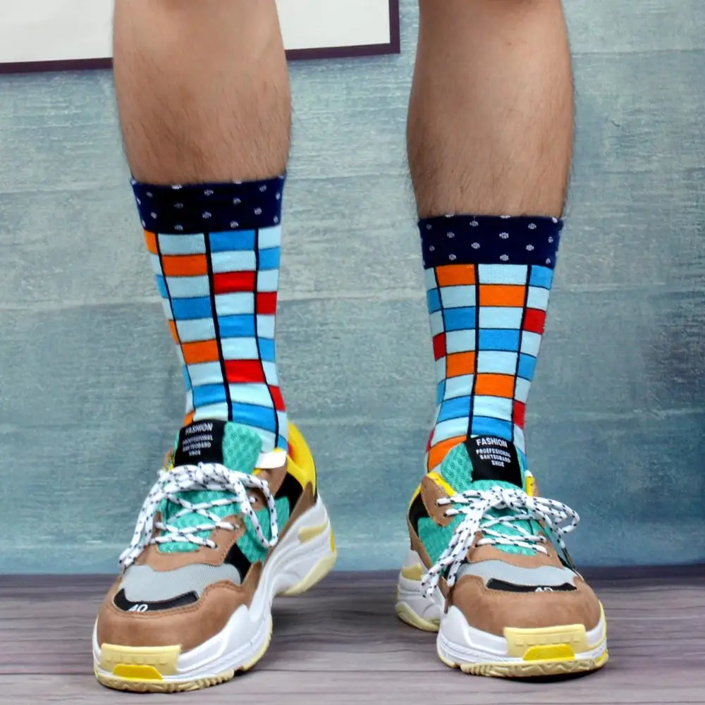 SANZETTI 12 парт/лот мужские цветные забавные короткие носки из чесаного хлопка