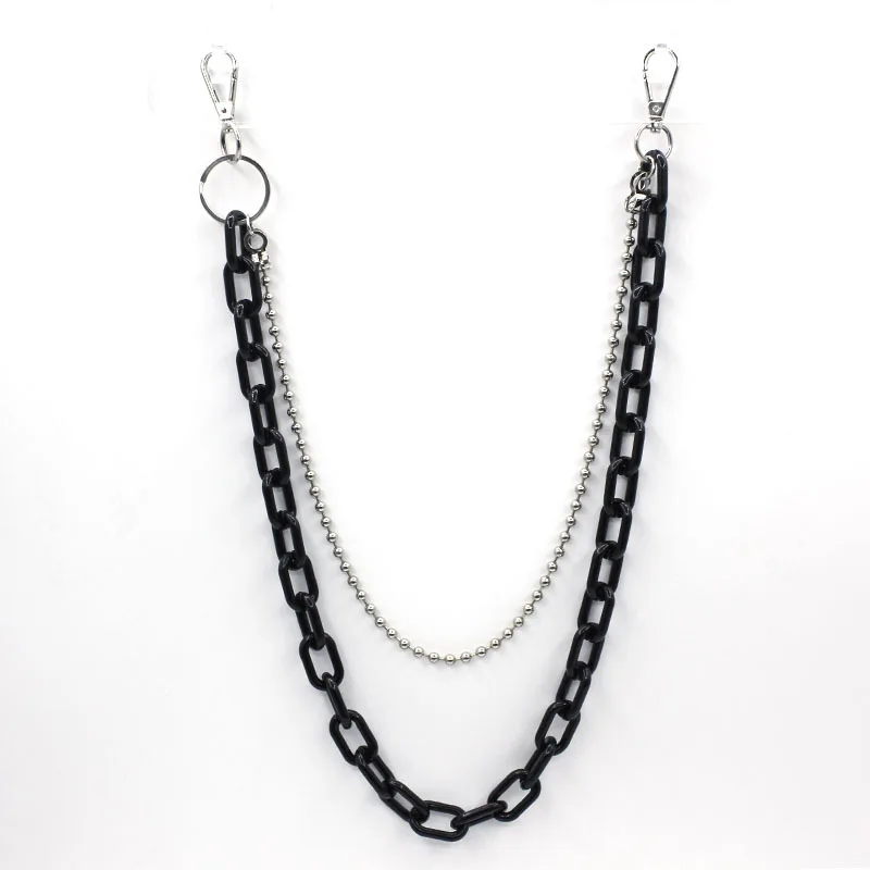 2 слойная цепочка на талию для брюк в стиле панк рок из акрила пояса карамельных