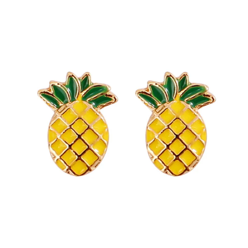 2019 Новые модные серьги-гвоздики серьги ананаса модные милые красивые подарок на день рождения для женщин ювелирные изделия 4ED362.