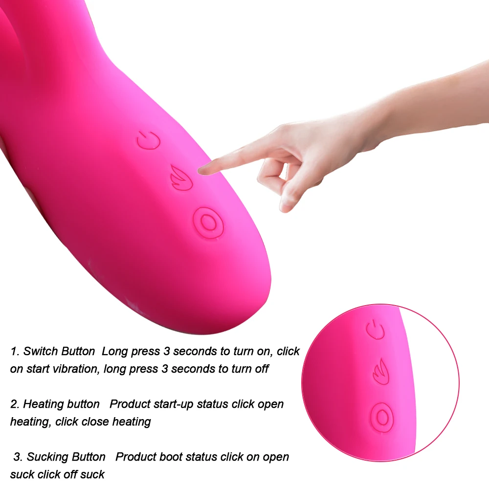 12 Modes Vibration 7 Sucking Vacuum Stimulator AV Rabbit Dildo Vibrator Nipple Sucker Clitoral | Красота и здоровье