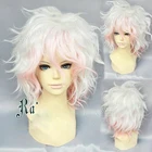 Парик из коротких вьющихся термостойких синтетических волос с шапочкой