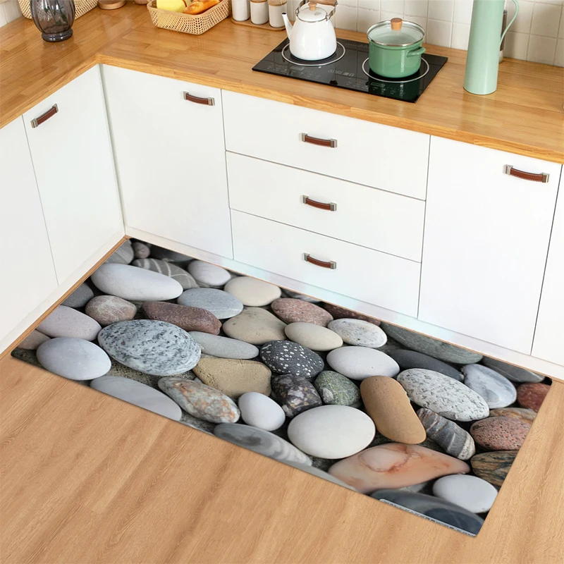 

Washable Floor Mat Bedroom Bedside Carpet Kitchen Entrance Bathroom Nonslip Floormat Creative Stone Printed Window Decor Carpet
