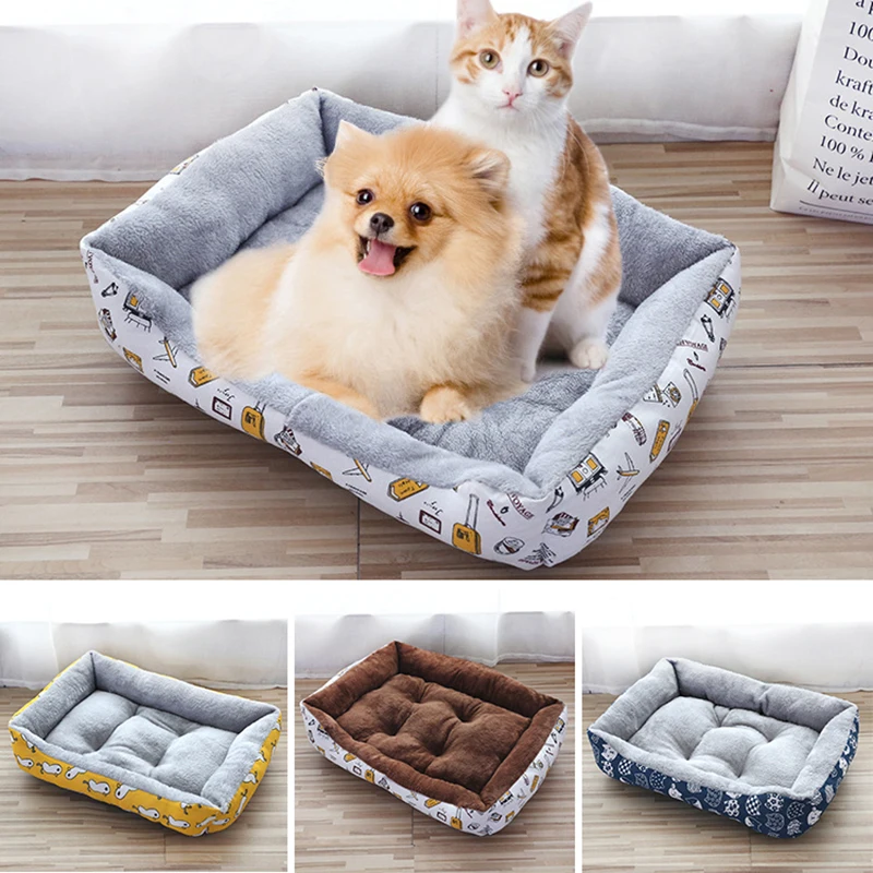 

1pc Pet Bed Soft Warm Puppy Mats Waterproof Cat Dog Bed Large Size Pet Nest Thicken Pet Accessories Pet Supplies