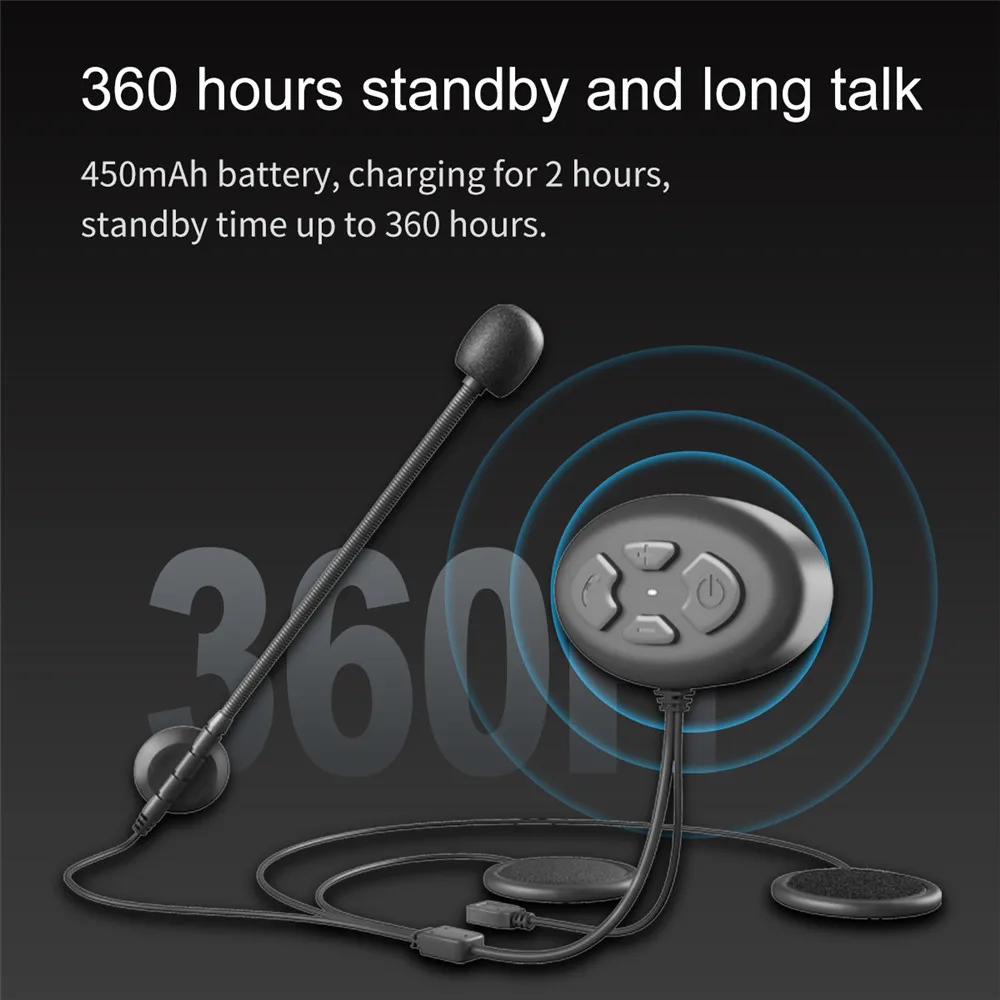 Переговорное устройство для мотоциклетного шлема 1000 м Bluetooth 5 0 гарнитура 2