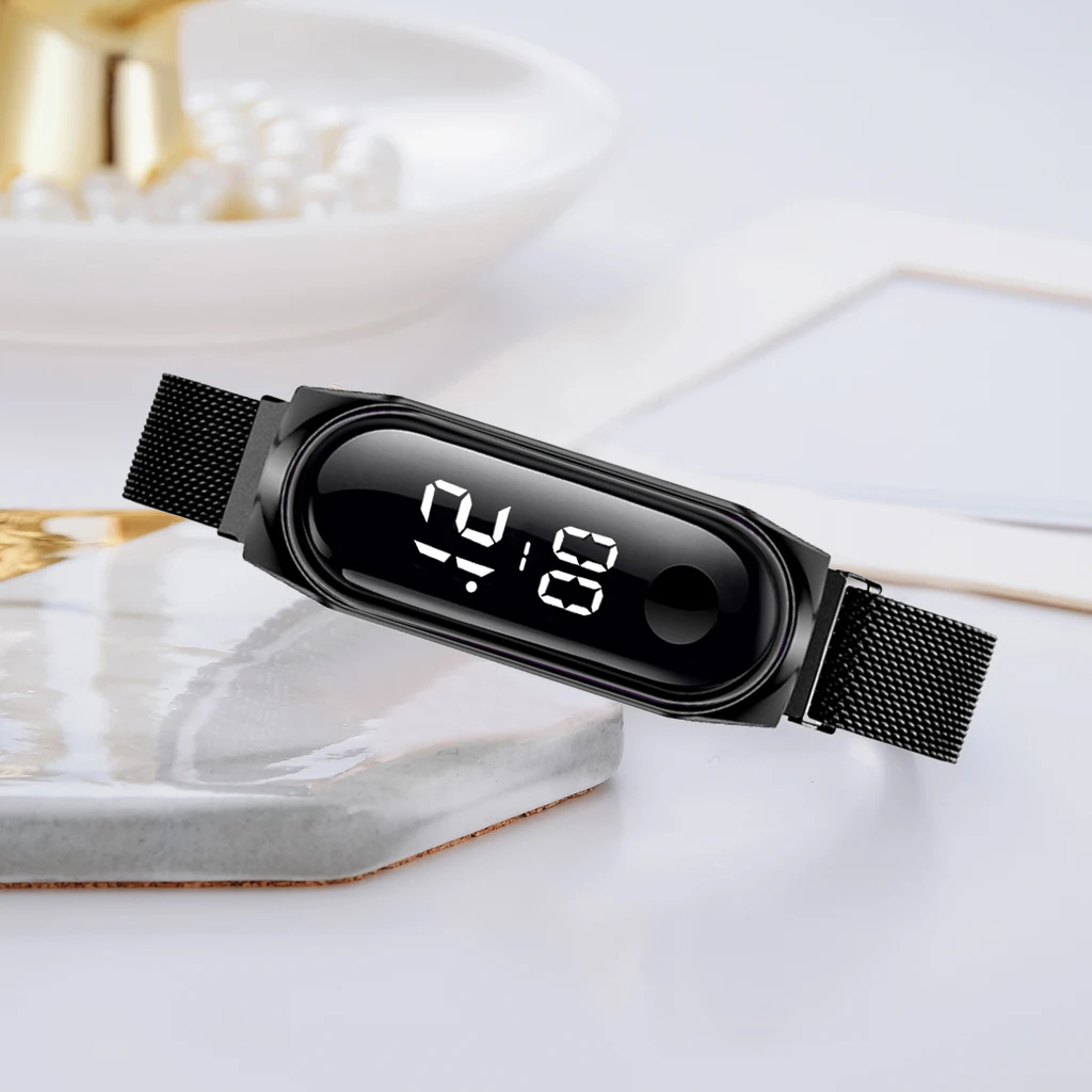 

Fashion Women's Watch Rose Gold Stainless Steel Dress LED Quartz Bracelet Watch Women Female Clock Relogio Feminino Drop Ship