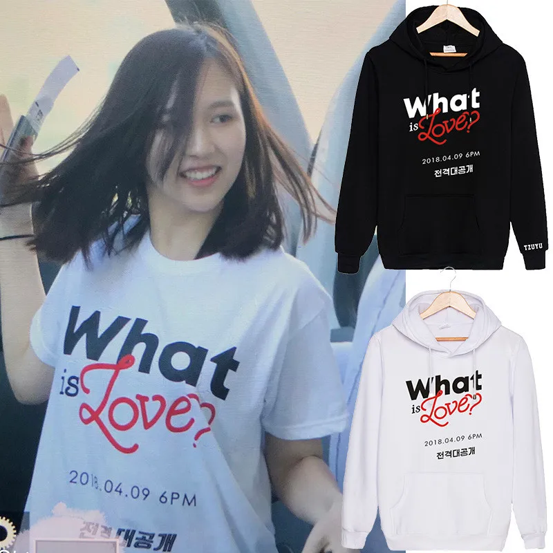 KPOP дважды 5th Мини альбом What Is Love NAYEON Мина SANA МОМО (MOMO) толстовки с капюшоном в стиле