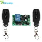 Универсальный беспроводной пульт дистанционного управления Tiktango, 433 МГц, 110 В, 220 В переменного тока, 1 канал, РЧ релейный модуль приемника + 4 передатчика chanel