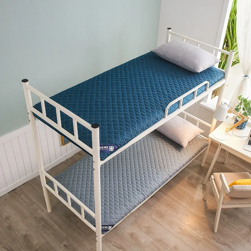 

Solid color stain resistant student dormitory mattress thickened upper and lower mattress single double mattress foldable