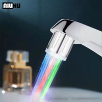 kitchen intelligent induction temperature color changing faucet extender led light emitting faucet hydraulic self generating