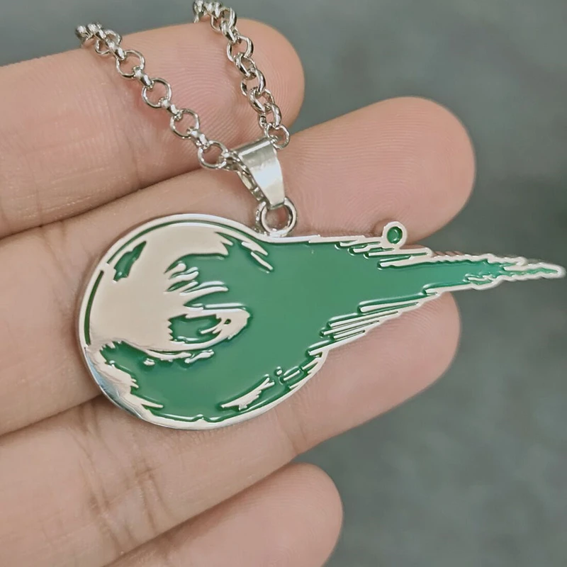 Брелок для ключей метеоритный модный брелок с эмалью и зелеными хвостиками 7 тема