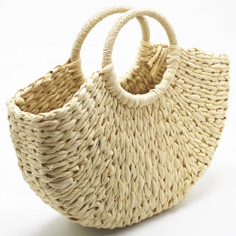 Пляжная сумка ручной работы круглая соломенная большая сумка-мешок летние сумки