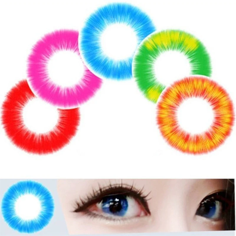 Безграничная огонь Красота угловой Для женщин Косплей Контактные линзы мягкая