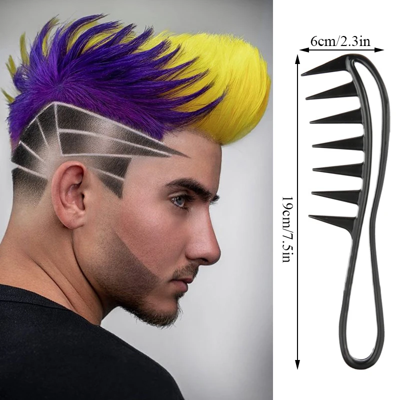 

Wholesale Wide Tooth Shark Plastic Comb Men Curly Hair Salon Hairdressing Comb Massage For Hair Styling Tool for Curl Hair