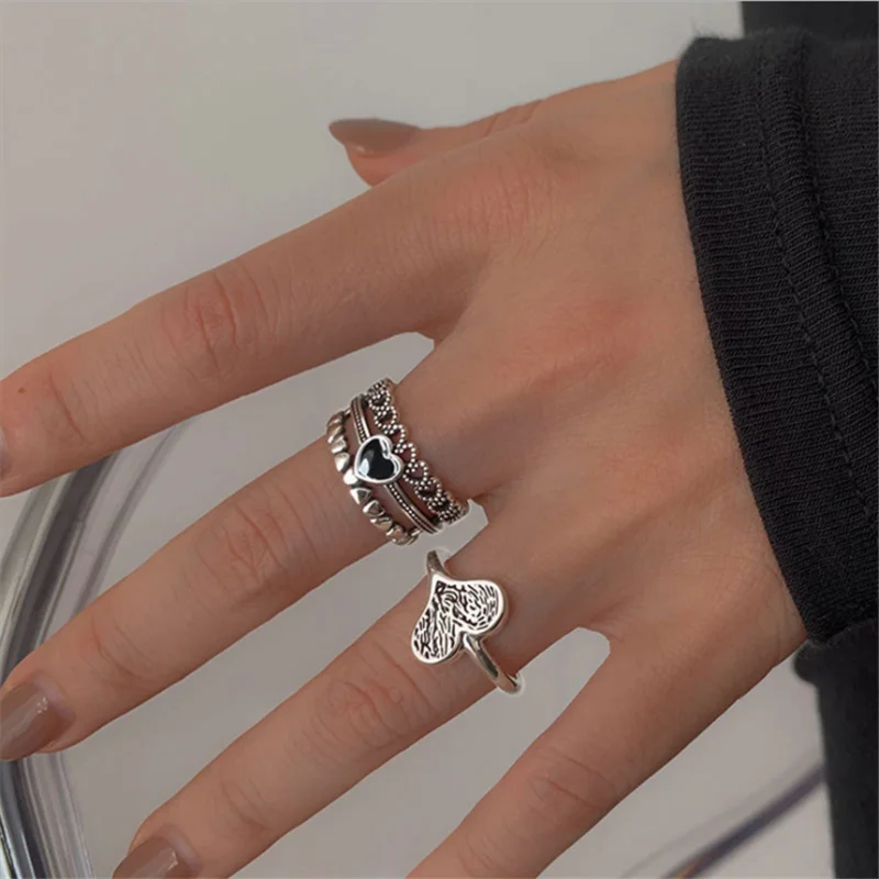 

Open Love Ring Niche Design Fashion Light Luxury Exquisite Retro High-end Sense of Temperament Holiday Gift Party Jewelry Wholes
