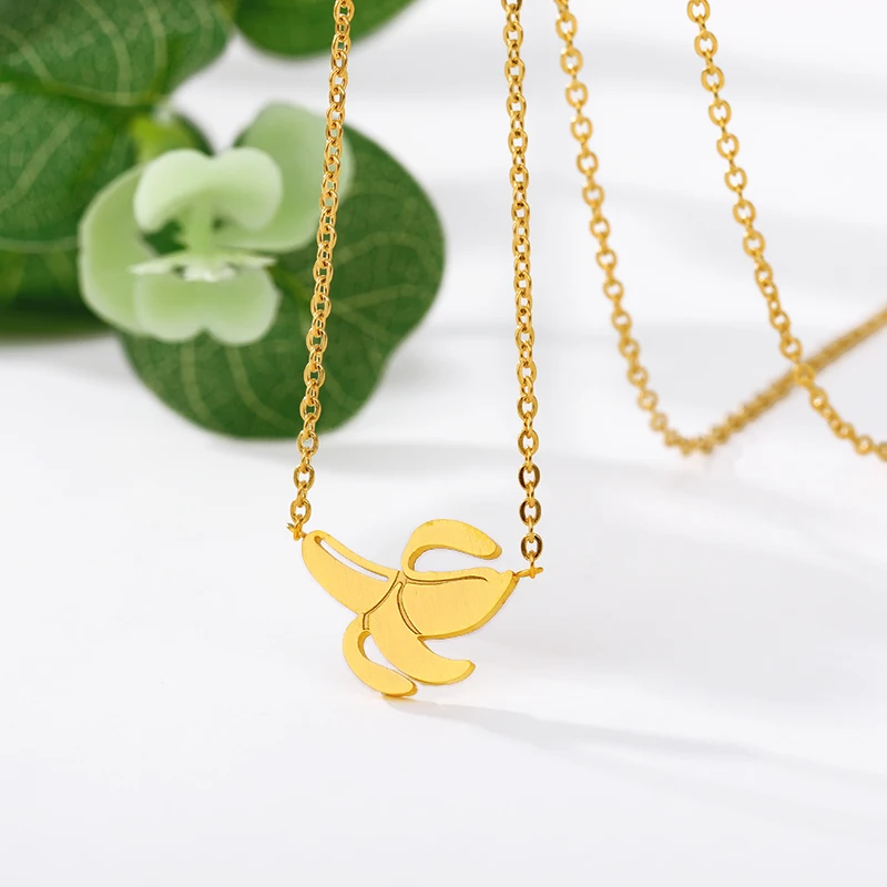 Ожерелья в форме фруктов для женщин ананас Банан Подвеска-арбуз ожерелье из