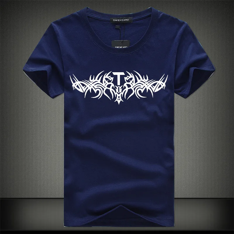 Футболка SWENEARO мужская с коротким рукавом брендовая блуза Повседневная хлопковая