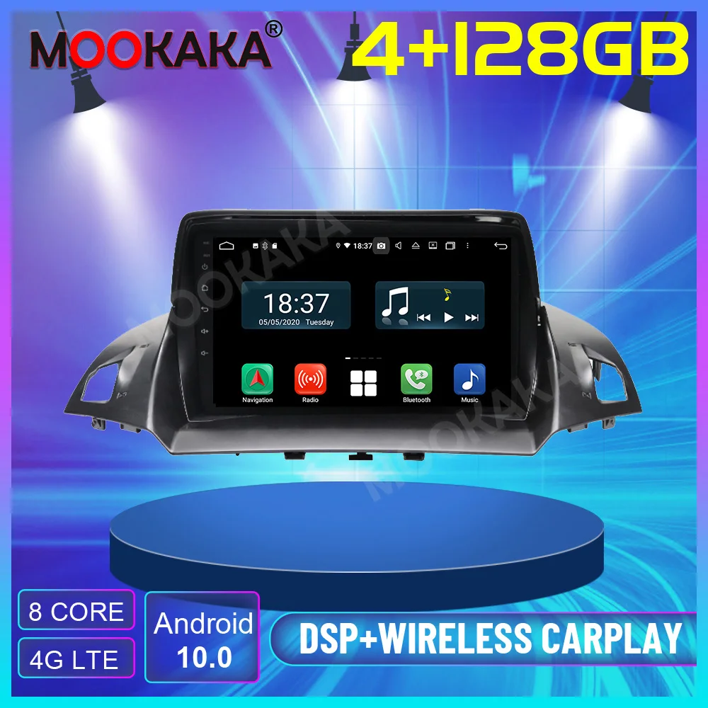 Android 10 4 + 128G для Ford Kuga 2013-2018 WIFI автомобильный DVD-плеер GPS-навигация стерео радио