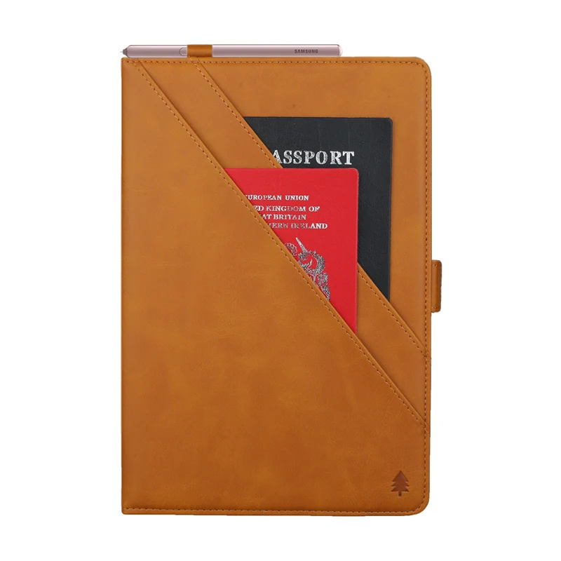 Light Brown Многофункциональный кожаный чехол с двойной подставкой для samsung Galaxy Tab S6 10,5 T860 Бизнес Флип-бумажник смарт-чехол для samsung T865 - Цвет: Light Brown