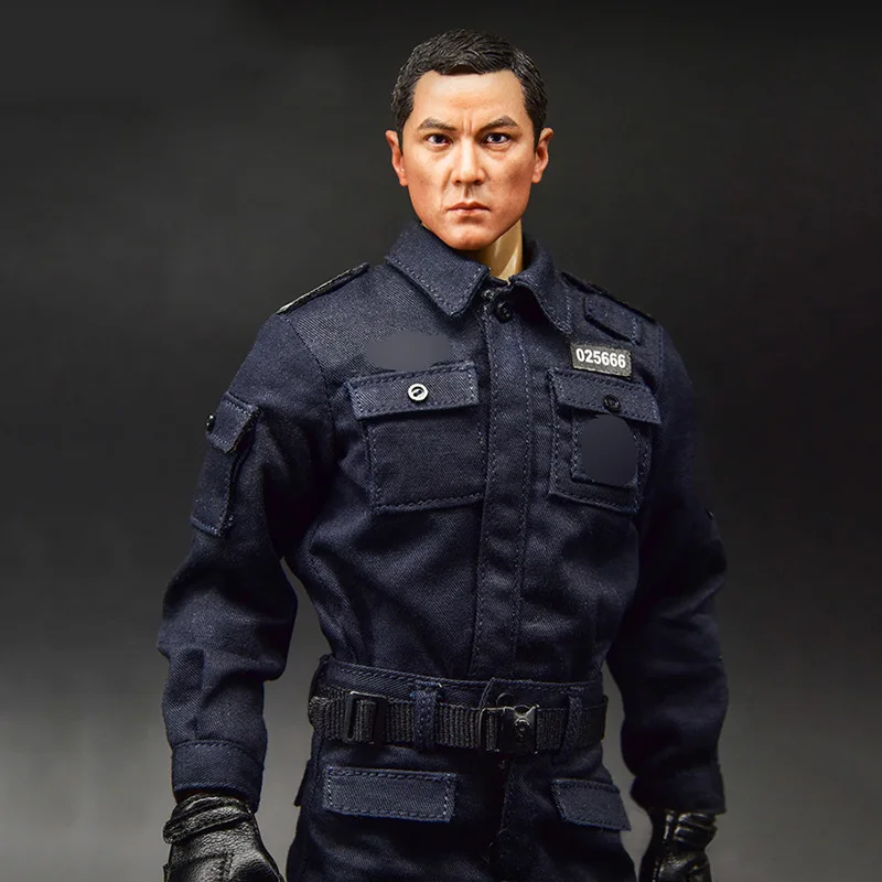 Масштаб 1/6 Мужская искусственная кожа Вторая китайская полиция одежда для 12 экшн