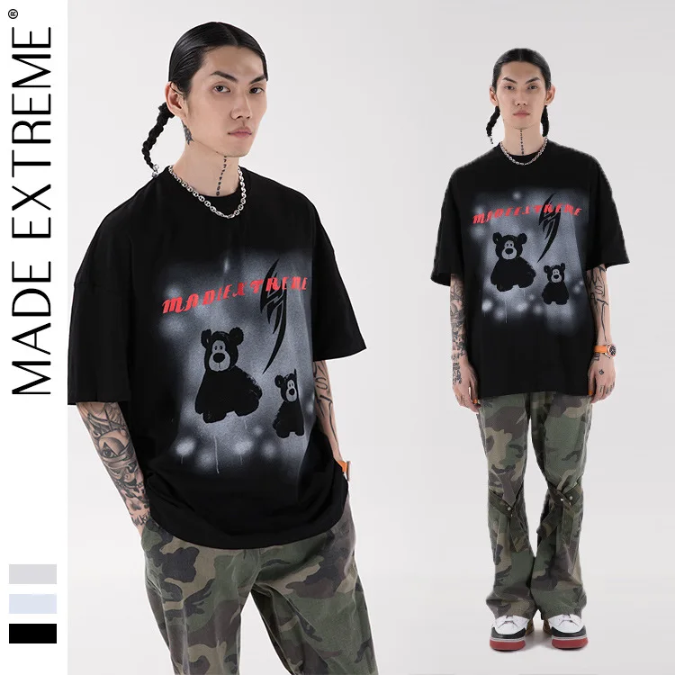

MADEEXTREME Cartoon T-Shirt Streetwear Men Hip Hop 2021 Harajuku Cotton Casual Summer oversized T shirt tops tee 2141