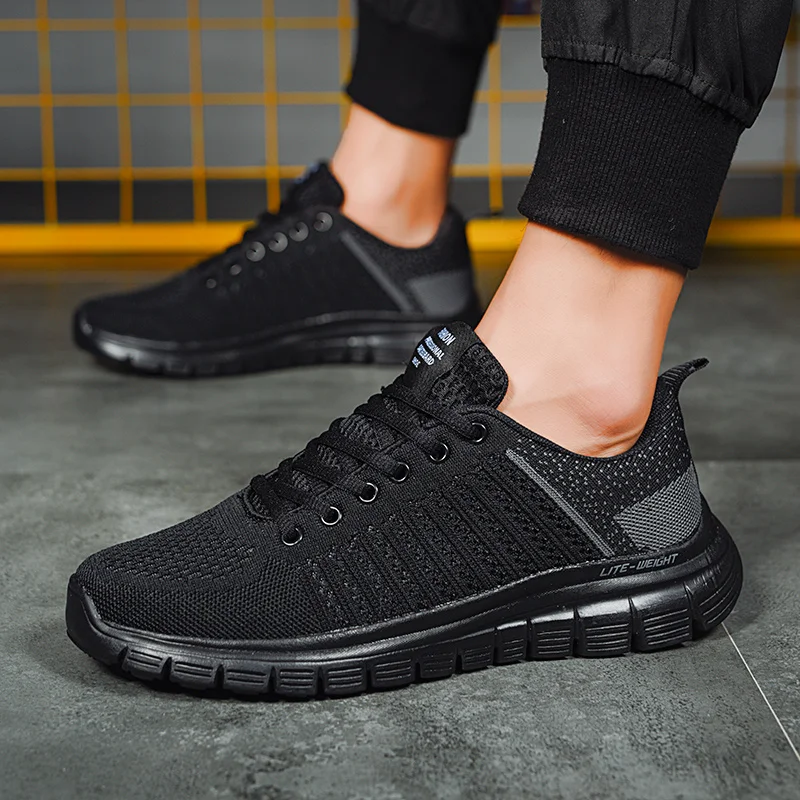 

2020 Mens Casual Shoes Lace-Up Breathable Shoes Sneakers Basket Walking White Black Outdoor Tenis Feminino Zapatillas Hombre