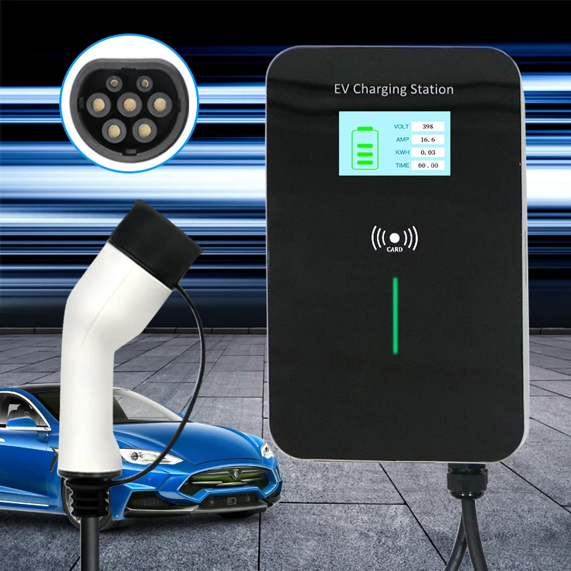 32A 1/3 фазы EVSE Wallbox EV Зарядное устройство по созданию электрических транспортных