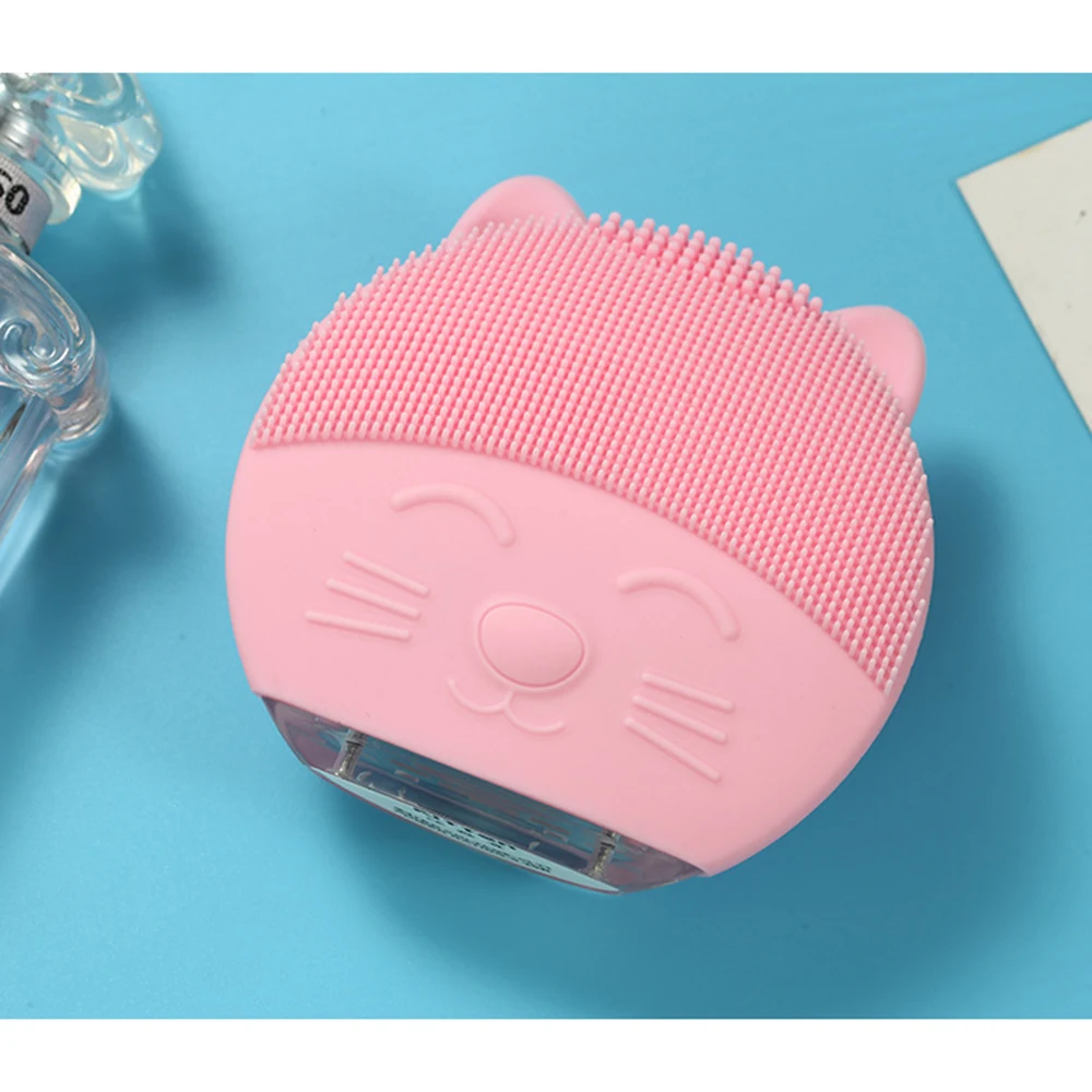 Водонепроницаемое Очищение лица ультразвуковая щетка Вибрация глубокий пор против морщин очиститель мягкий силиконовый массажер для лица