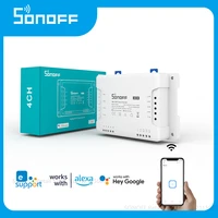 sonoff 4chr3 wifi multi devices controller smart switch 4 gang intelligent switch app remote control works for goole home alexa