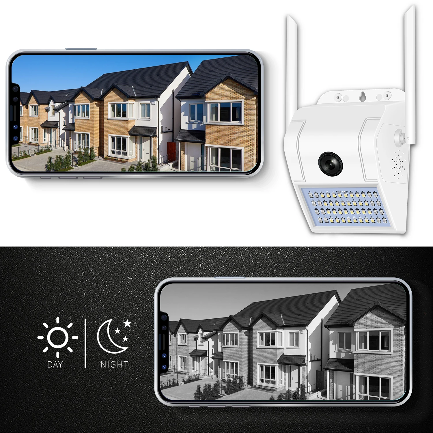 Беспроводная Wi-Fi ip-камера 1080 P, 2MP, настенный светильник, камера безопасности, для улицы, двухсторонний аудио прожектор, цветная камера ночного видения, WiFi, V380