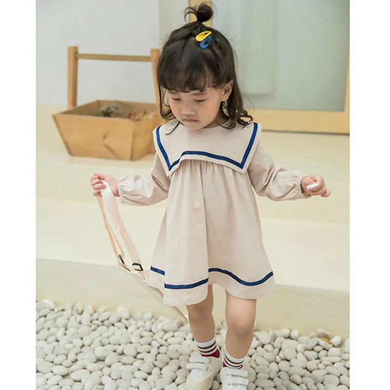 2019 new arrival autumn long sleeves casual dress kids dresses for girls fashion design school with puff | Детская одежда и обувь