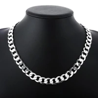 special offer 925 sterling silver necklace for men classic 12mm chain 18 30 inches fine fashion brand jewelry party wedding gift