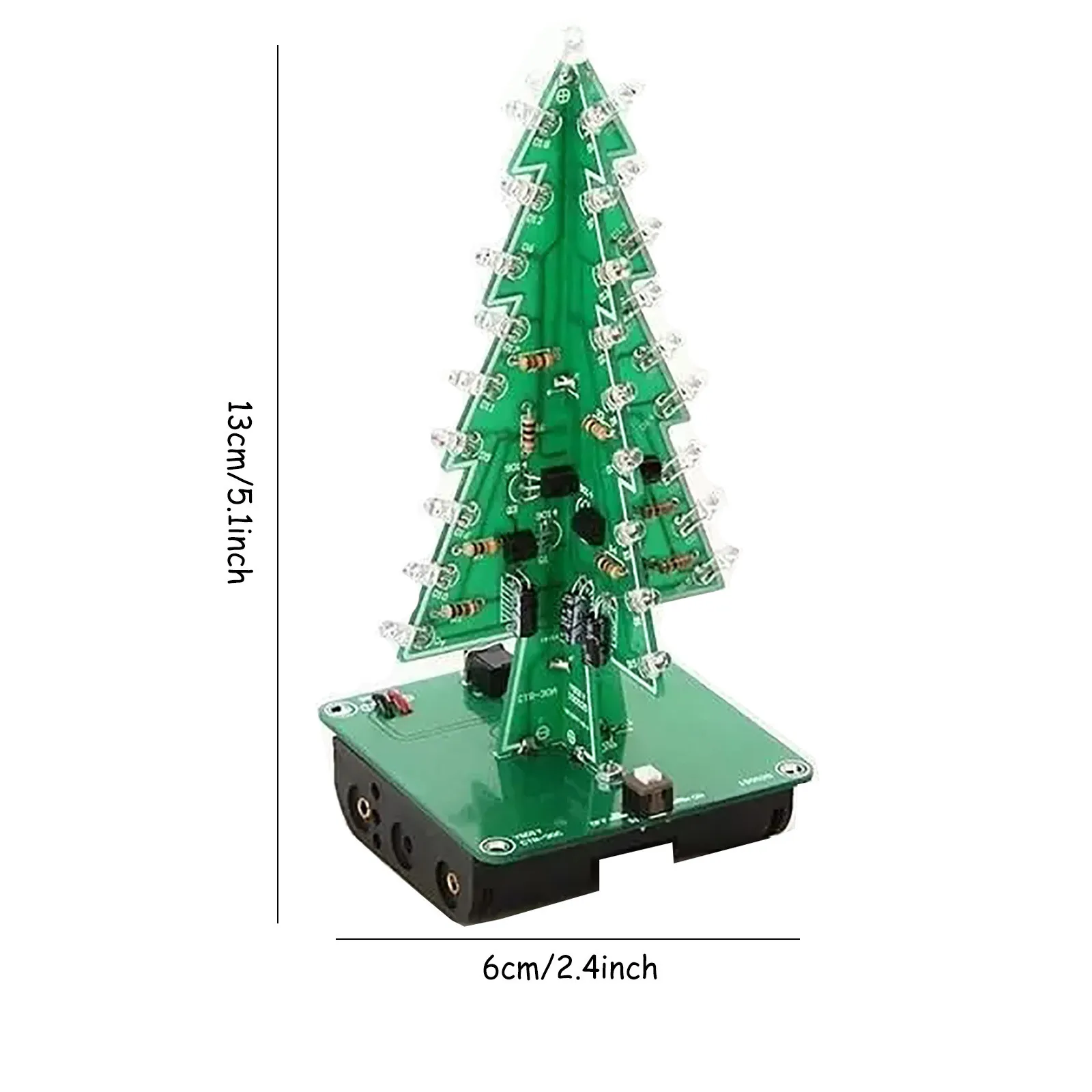 Diy электронные сигареты Kit 7 цветов 3d Рождественская елка Led вспышка набор с