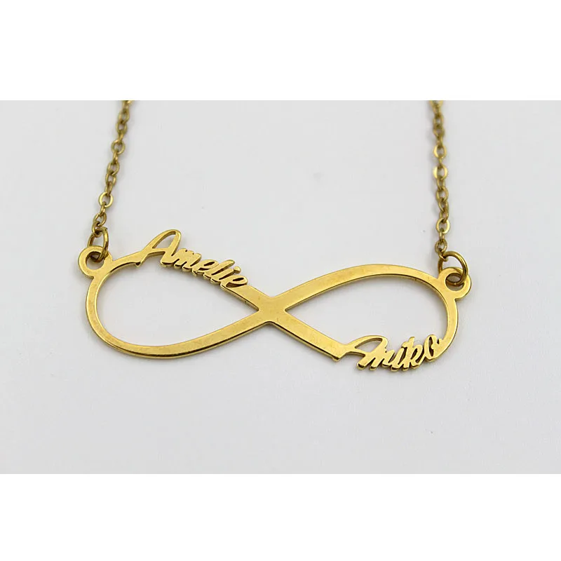 Женское ювелирное романтическое индивидуальное бесконечное ожерелье с именем