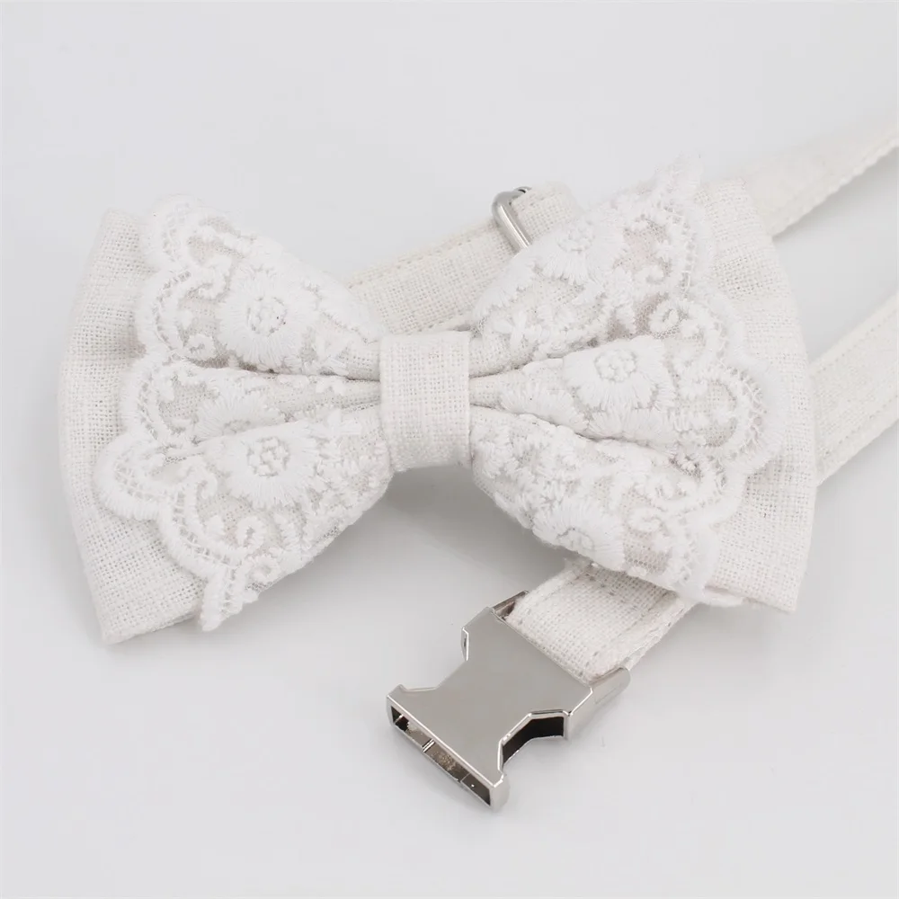 

wedding Dog Collar Bow Tie with matching bandana for Dog&Cat Collar Pet Accessories