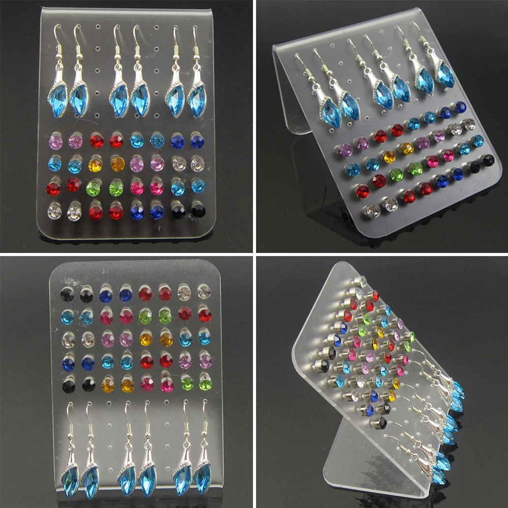

72 Holes Earrings Holder Jewelry Showcase Stand Display Acrylic Rack Multi-layer Stud Earrings Storage Rack Storage