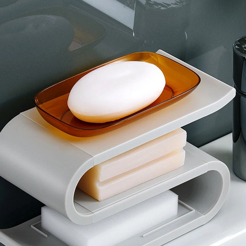 

SHGO HOT-Soap Dishes Bathroom Soap Holder Dish Storage Plate Tray Bathroom Soap Holder Case Bathroom Supplies Bathroom Gadgets
