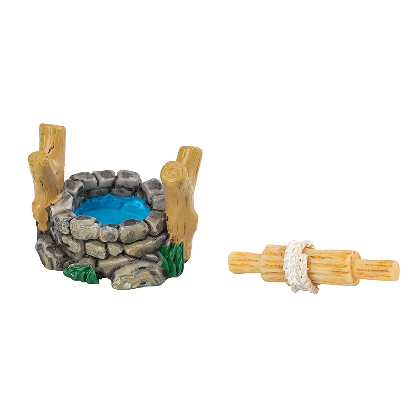 

Mini Water Well Bridge Figurines Miniatures Craft Fairy Garden Decoration Succulents Miniature Micro Landscapes Resin Ornament