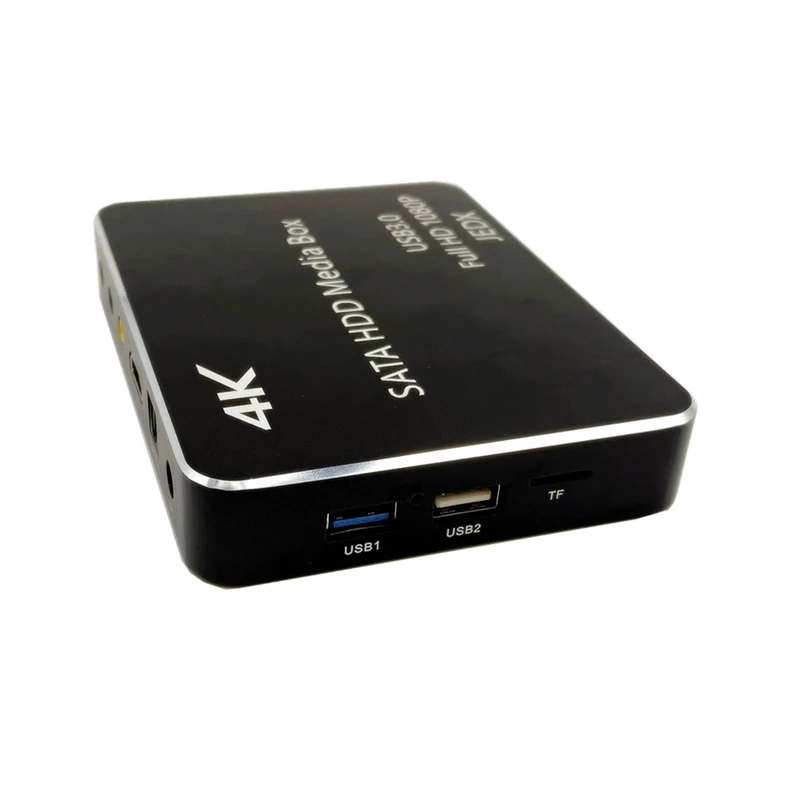 Медиабокс для жесткого диска 2 5 дюйма 4K SATA проигрыватель U диск TF карта видеоплеер