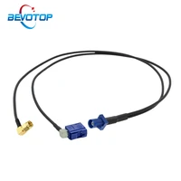 blue fakra c male to 1xfakra c female right angle 1x sma male 90 degree y type splitter navigation gps antenna extension cable