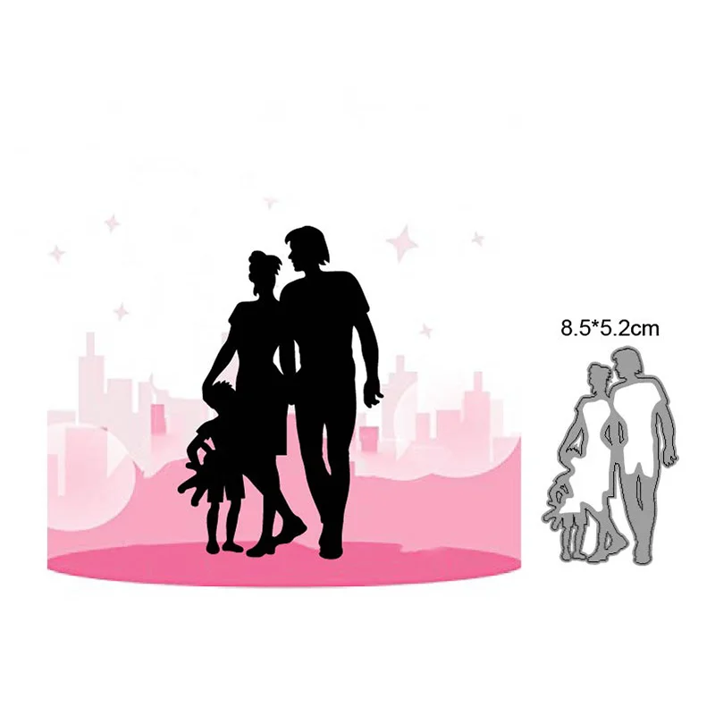 2022 семья фигурок металлические Вырубные штампы форма рамка украшение