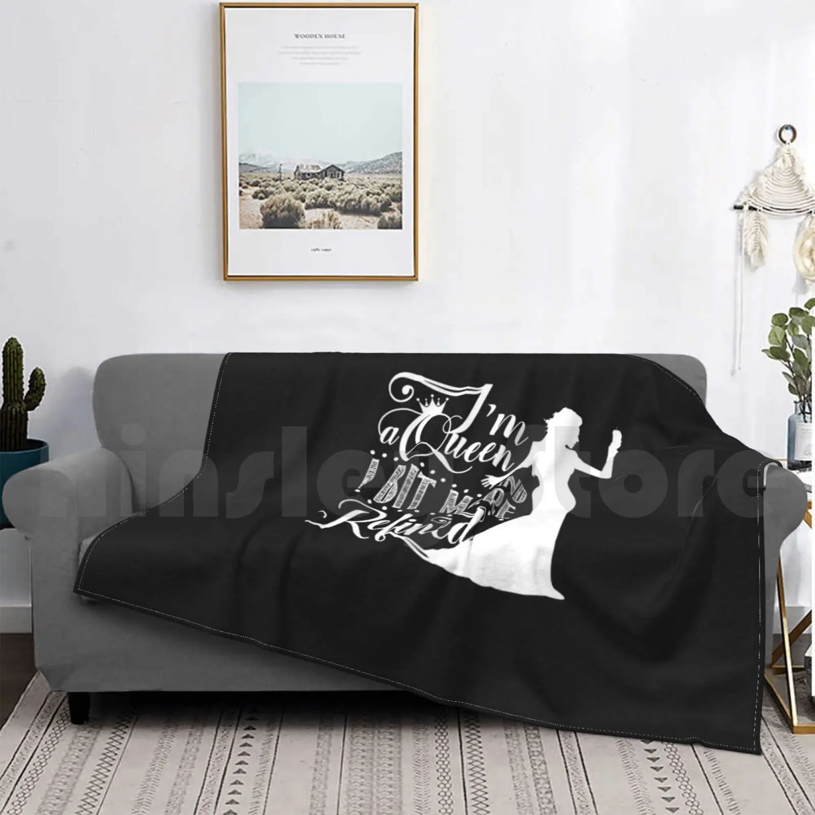 Я королева и немного более изысканное одеяло для дивана-кровати путешествий
