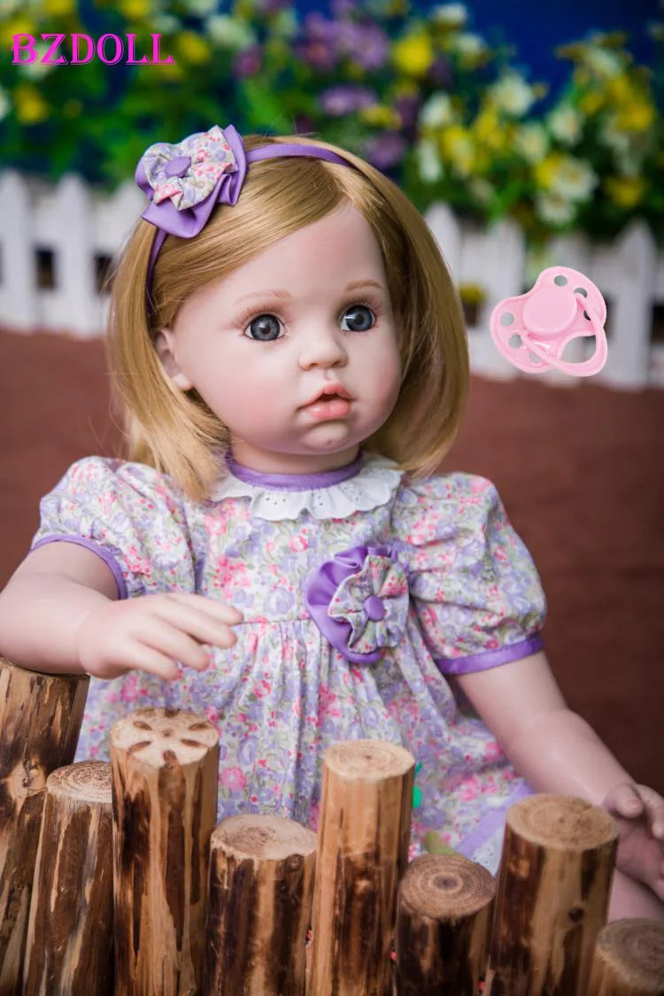 BZDOLL 60 см Силиконовая Реалистичная кукла как настоящие 24 дюймовая виниловая