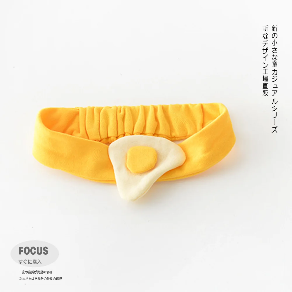 Осенний Детский милый комбинезон с длинными рукавами в форме яйца повязкой на