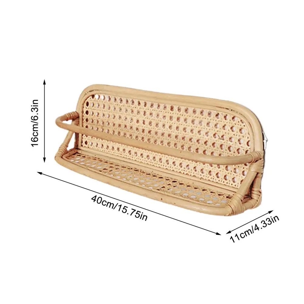 vintage rattan wall hooks kids garments organizer rack clothes hat hanging hook rattan bed room cosmetic storage decor shelf free global shipping
