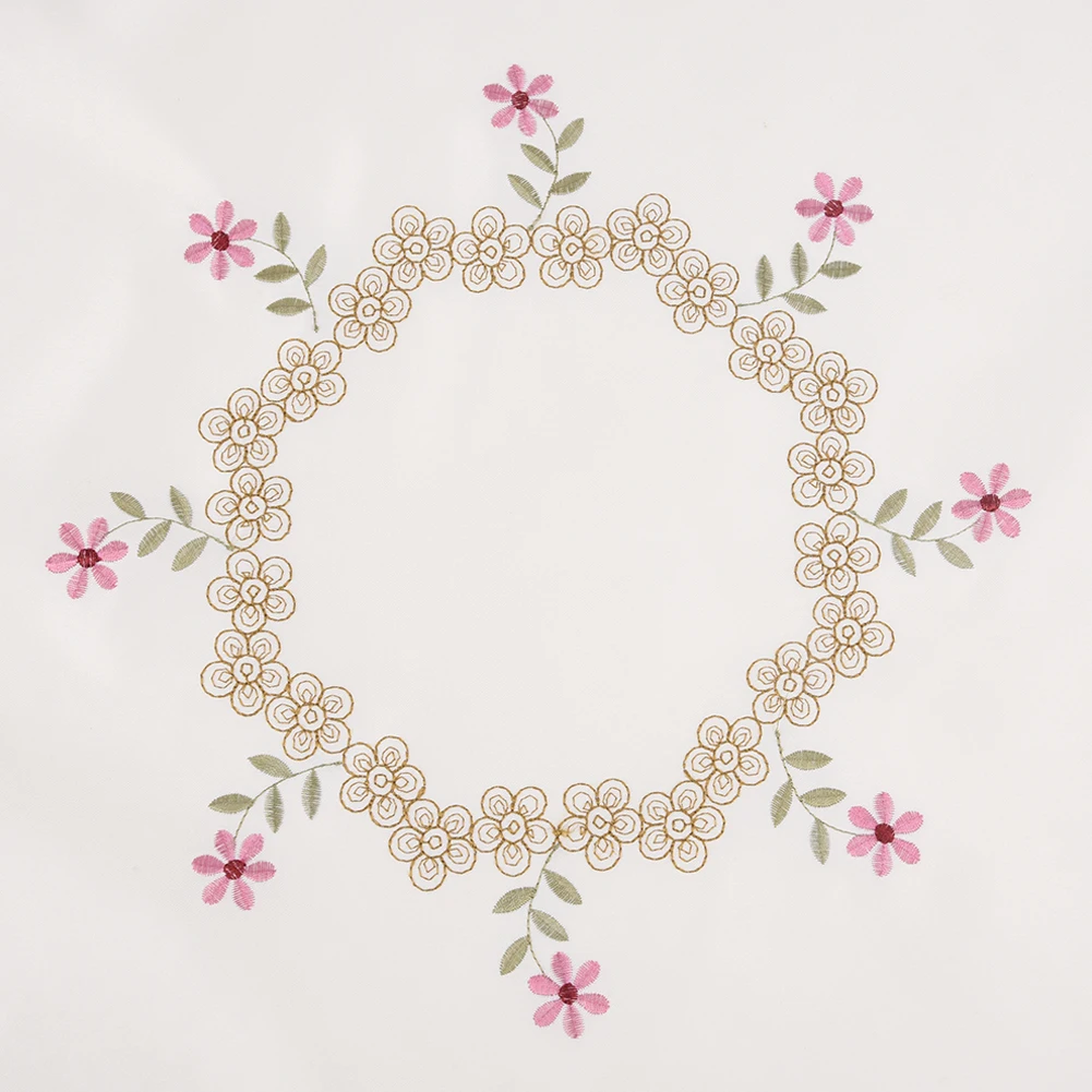 

Rose Round Tablecloth Beige Embroidered Tablecloths Tablecloth Home Kitchen Supplies Table Decoration