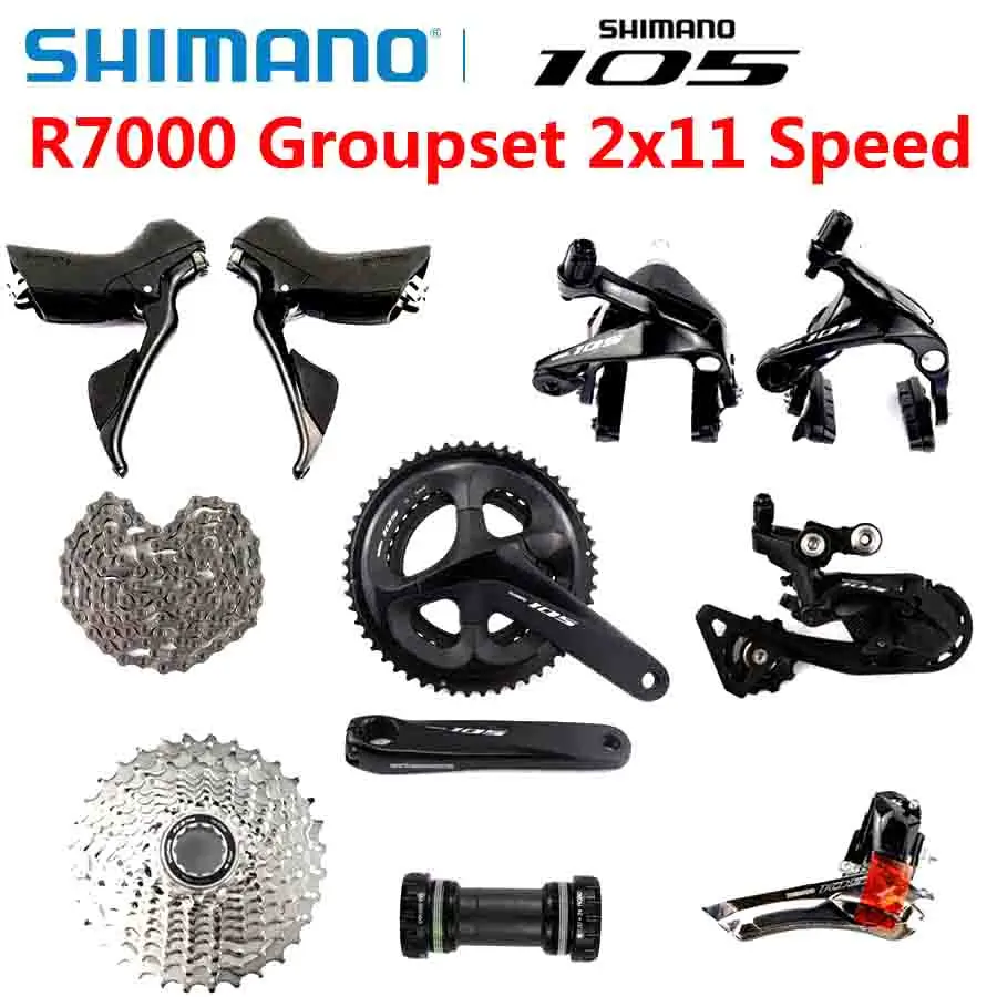 Набор скоростей для велосипеда SHIMANO 105 R7000 2-11 50-34T 52-36T 53-39T 170/172 5/175 мм обновление с 5800