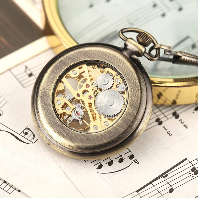Роскошные ретро механические карманные часы с цепочкой роскошные ручные