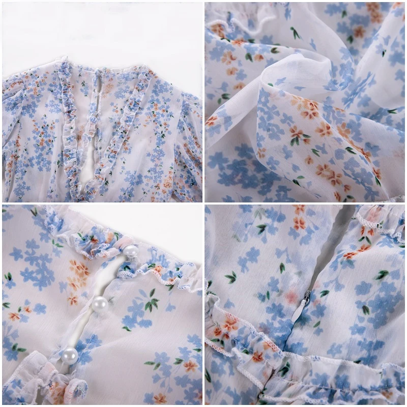 

2020 New Women dresses autumn Sexy Deep V Long Sleeve Print Dresses Bohemian Backless Elegant dress Ruffles female Vestidos